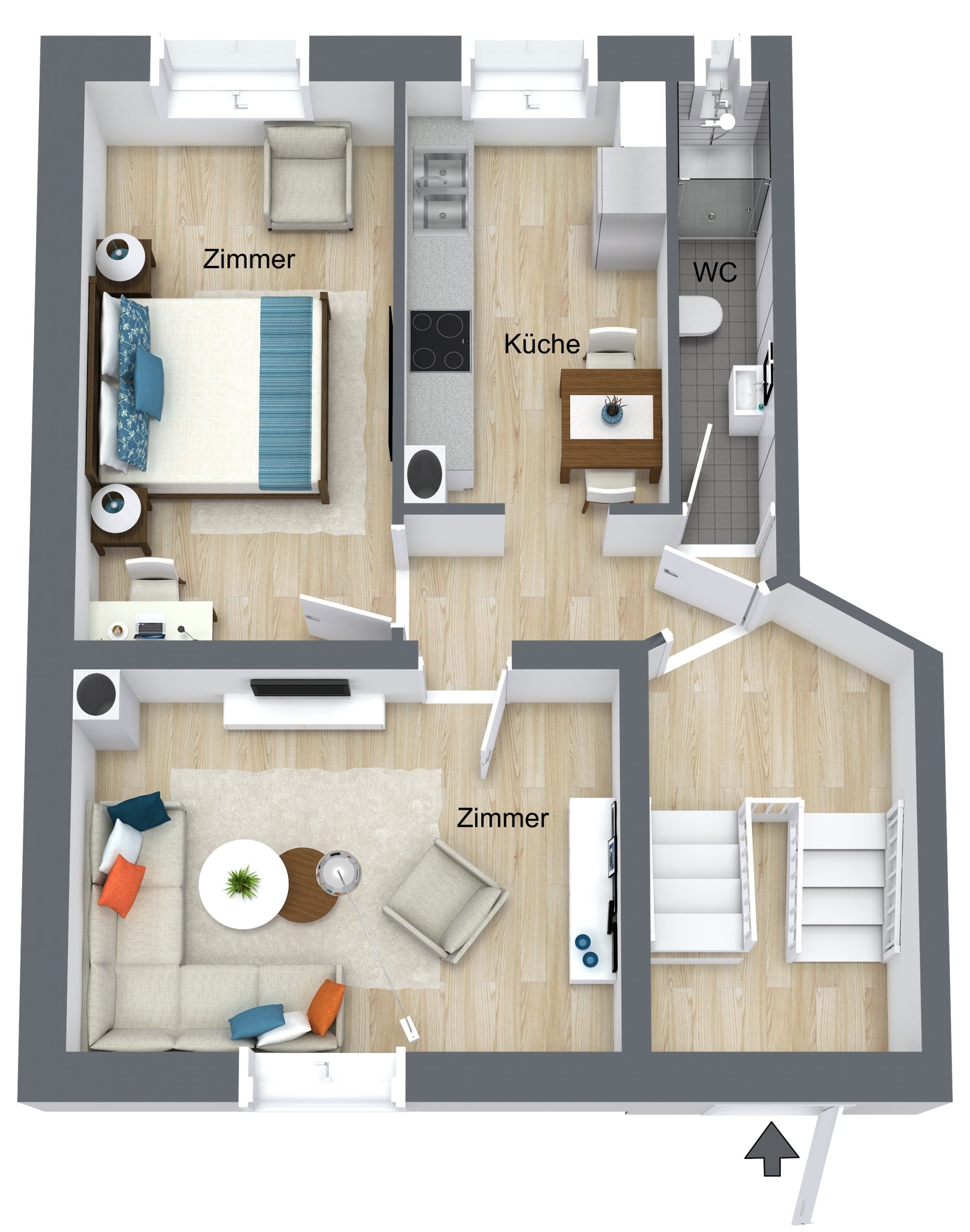 Baden-Baden Lichtental – 2-Zimmer-Wohnung / 51 qm