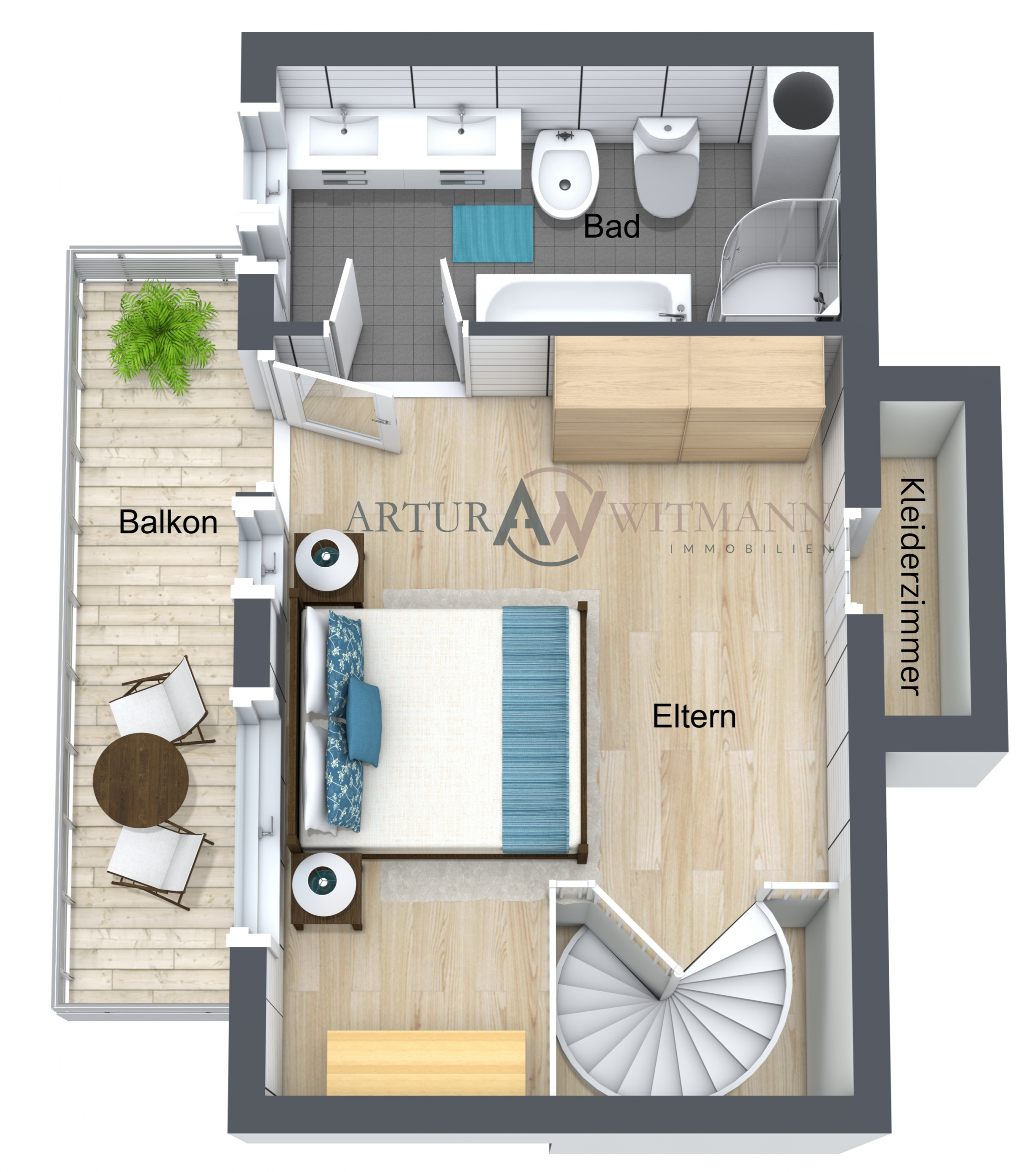 Charmante Maisonette-Wohnung mit Kamin, Einbauküche, Garage und Garten