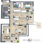 Exklusive 4-Zimmer-Erdgeschosswohnung mit Garten, 2 Balkonen und Terrasse