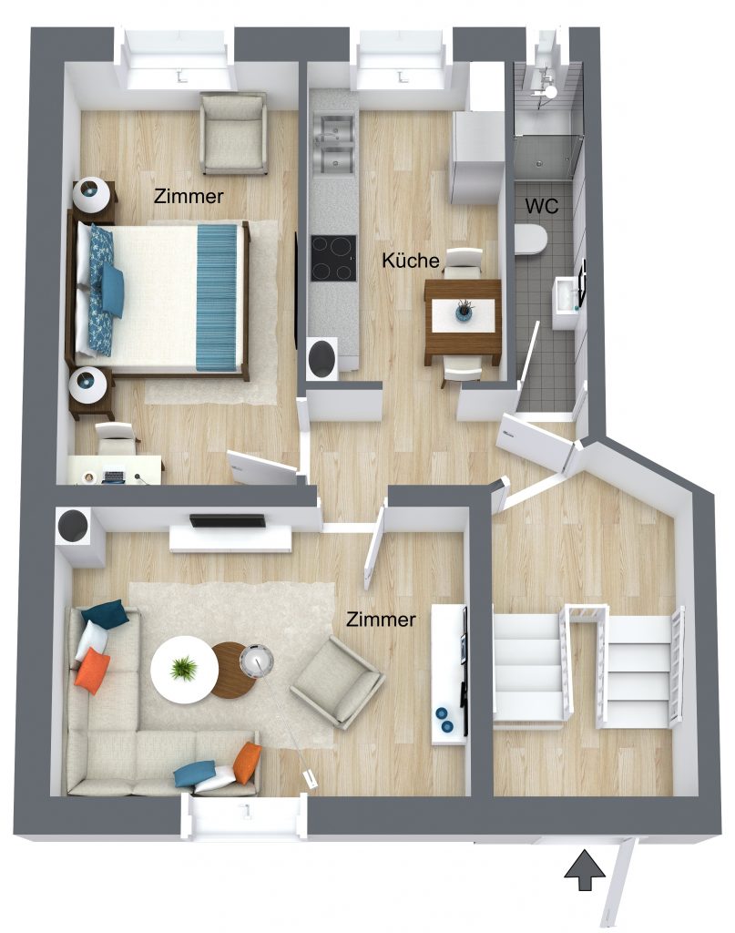 Baden-Baden Lichtental – 2-Zimmer-Wohnung / 51 qm / vermietet