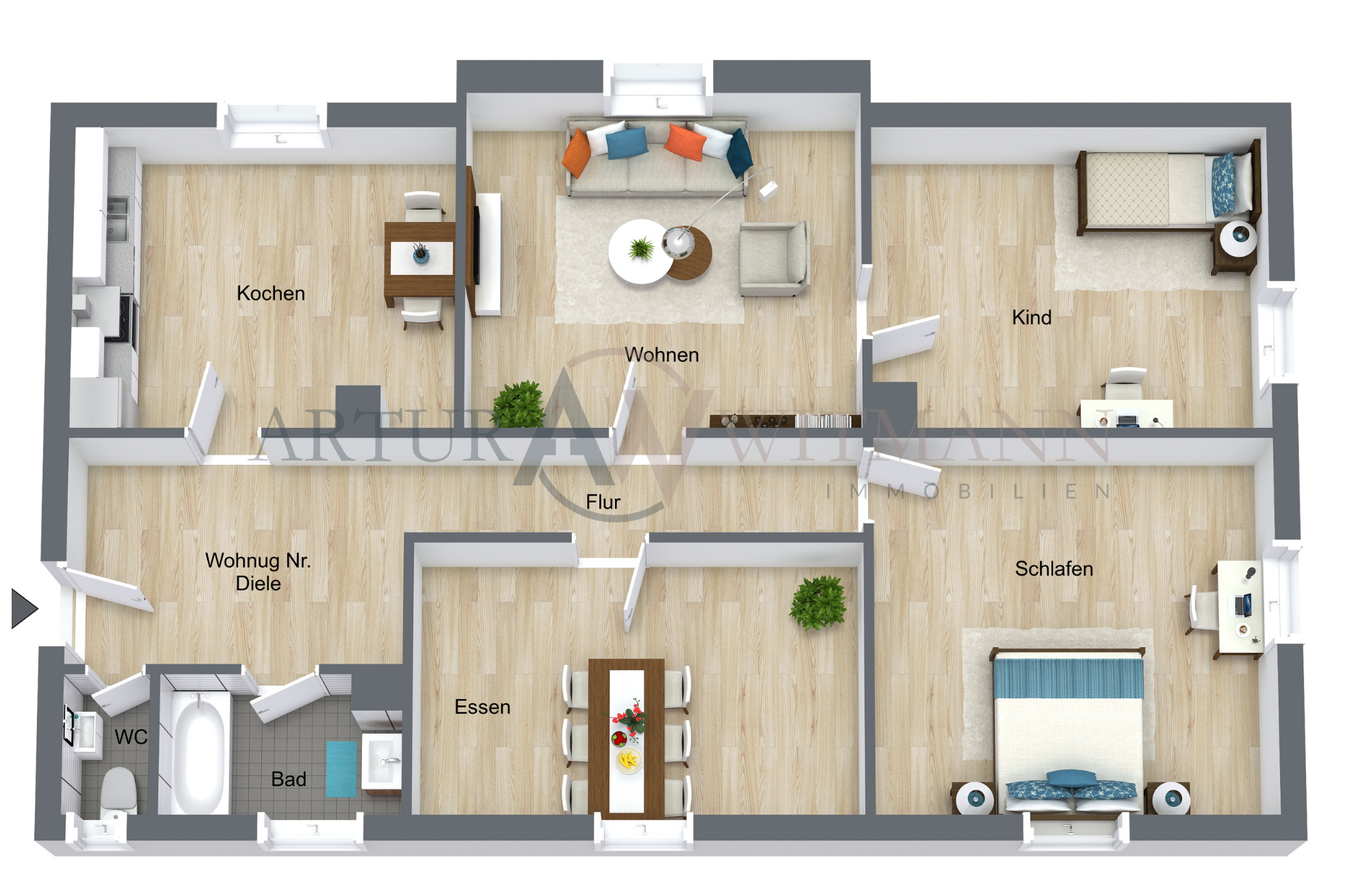 Interessantes Immobilienpaket mit DG-Wohnung, Dachbodenflächen & 5 Stellplätzen