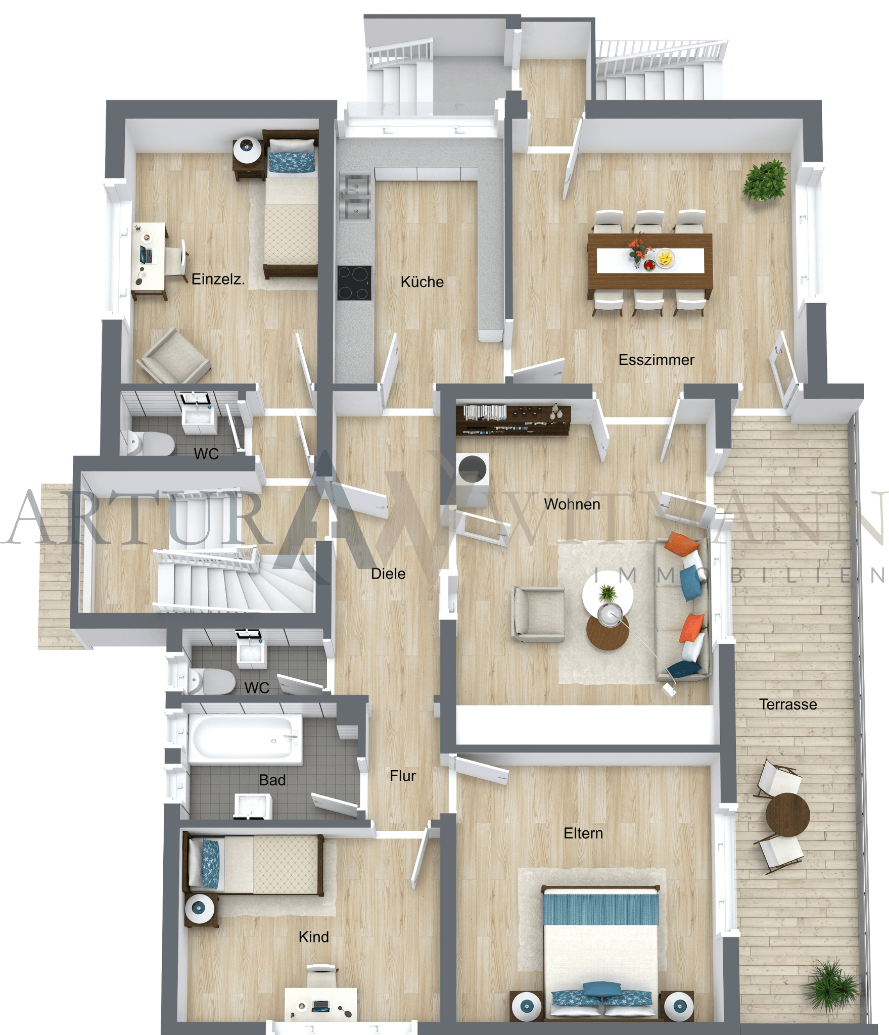 Mehrfamilienhaus auf großem Grundstück mit Neubaupotenzial