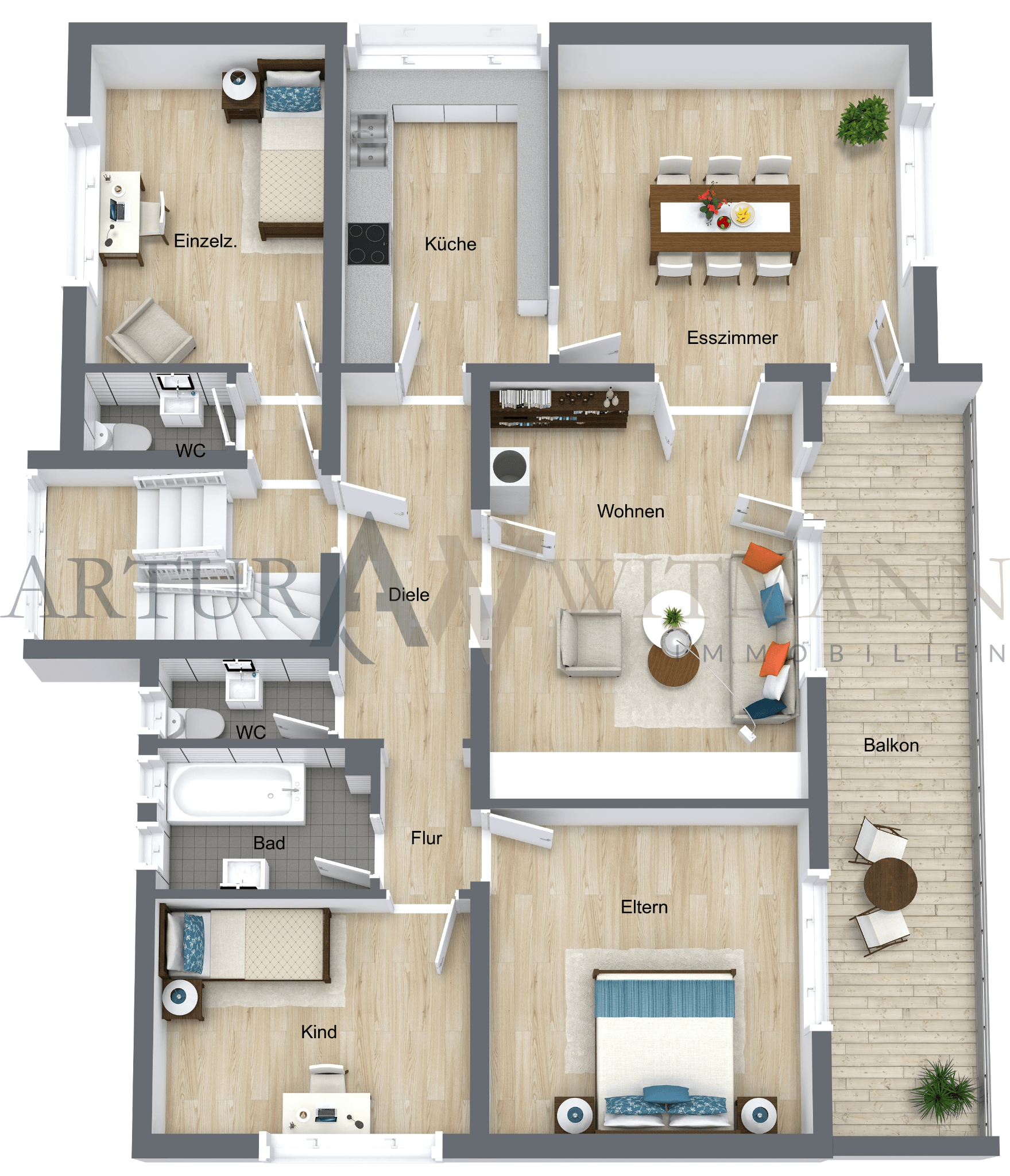 Mehrfamilienhaus auf großem Grundstück mit Neubaupotenzial
